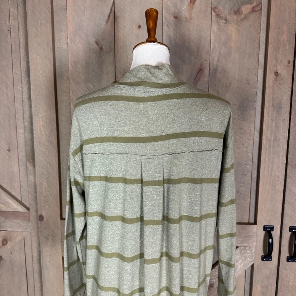 Free People / FP Beach Like a Bird green stripe midi dress Size Small - Picture 6 of 12